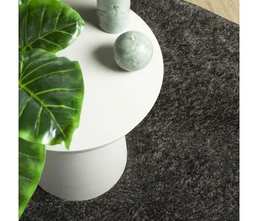 Vaip "Istan", Kõrge Narmaga, Läikiv, Antratsiithall, Ø160 Cm