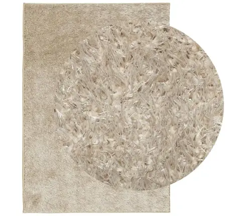 Paklājs Istan, Gara Spalva, Spīdīgi Bēšs, 160X230 Cm Vidaxl