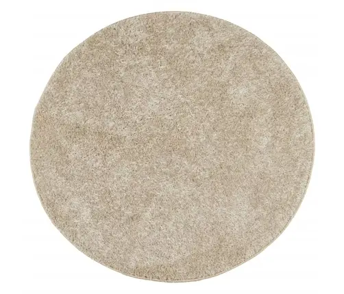 Paklājs Istan, Gara Spalva, Spīdīgi Bēšs, Ø 160 Cm Vidaxl