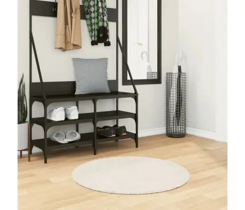 Paklājs Istan, Gara Spalva, Spīdīgi Krēmkrāsas, Ø 80 Cm Vidaxl