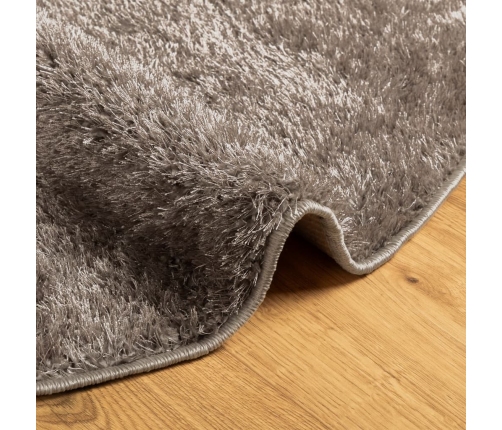 Vaip "Istan", Kõrge Narmaga, Läikiv Välimus, Hall, Ø 80 Cm