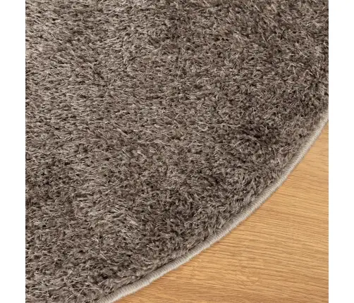 Vaip "Istan", Kõrge Narmaga, Läikiv Välimus, Hall, Ø 120 Cm