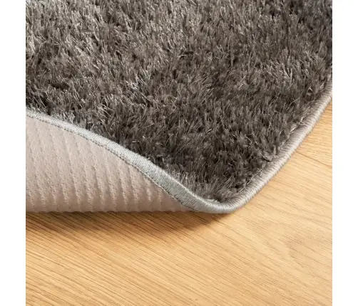 Vaip "Istan", Kõrge Narmaga, Läikiv Välimus, Hall, Ø 120 Cm