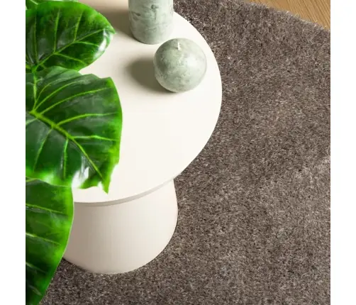 Vaip "Istan", Kõrge Narmaga, Läikiv Välimus, Hall, Ø 120 Cm