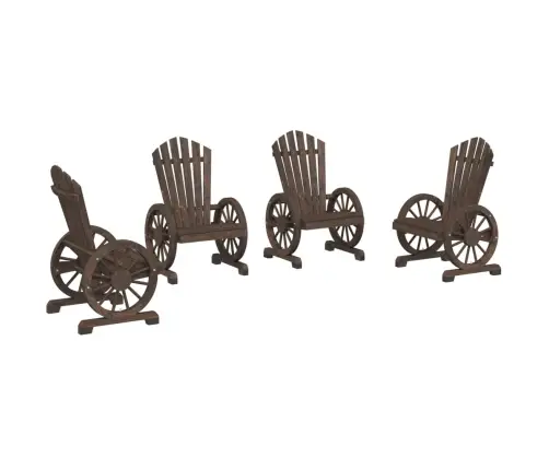 Dārza Adirondack Stila Krēsli, 4 Gab., Egles Masīvkoks Vidaxl