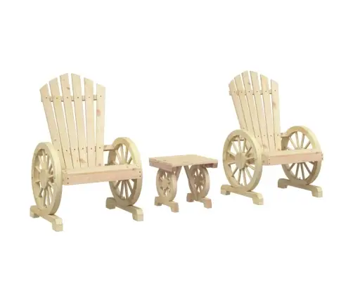 3-Osaline Aiamööbli Komplekt, Nulupuit