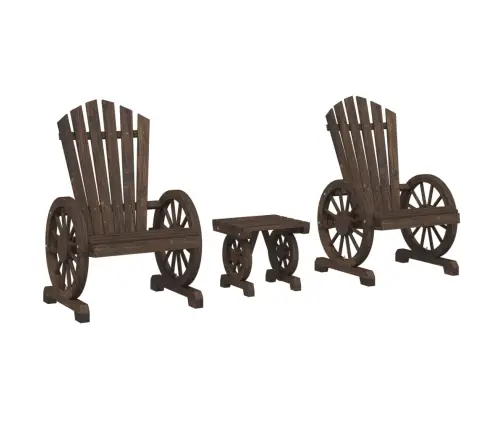 3-Osaline Aiamööbli Komplekt, Nulupuit