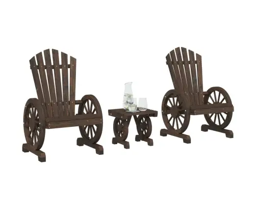 3-Osaline Aiamööbli Komplekt, Nulupuit