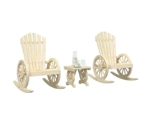 3-Daļīgs Dārza Atpūtas Mēbeļu Komplekts, Egles Masīvkoks Vidaxl