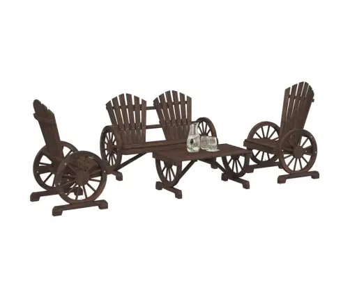 4-Daļīgs Dārza Atpūtas Mēbeļu Komplekts, Egles Masīvkoks Vidaxl