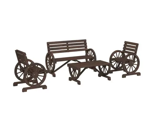 4-Daļīgs Dārza Atpūtas Mēbeļu Komplekts, Egles Masīvkoks Vidaxl