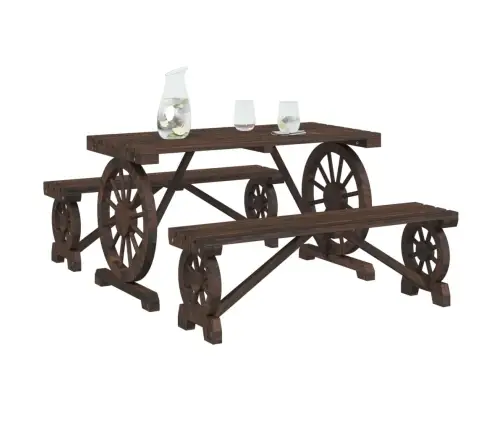 3-Daļīgs Dārza Mēbeļu Komplekts, Egles Masīvkoks Vidaxl