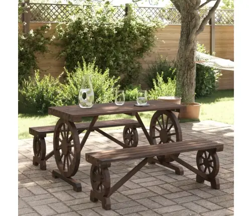 3-Daļīgs Dārza Mēbeļu Komplekts, Egles Masīvkoks Vidaxl