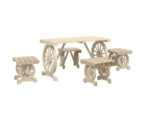 5-Osaline Aiamööbli Komplekt, Tiikpuu