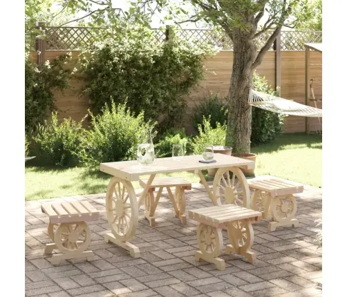 5-Osaline Aiamööbli Komplekt, Tiikpuu