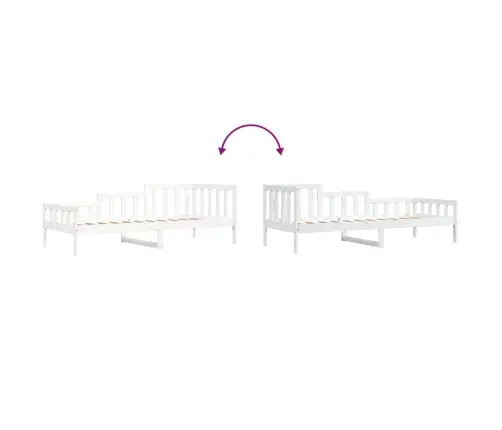 Gulta Bez Matrača, Balts, 80X200 Cm, Priedes Masīvkoks Vidaxl