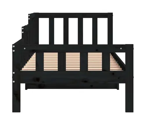 Päevavoodi, Must, 80 X 200 cm Männipuit