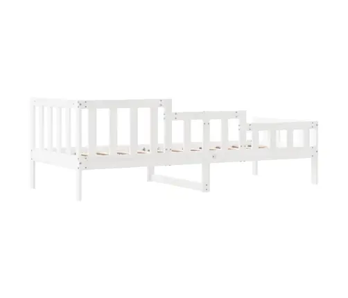 Päevavoodi Ilma Madratsita, Valge, 90 X 200 cm Männipuit