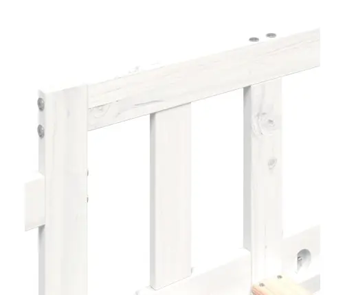 Päevavoodi Ilma Madratsita, Valge, 90 X 200 cm Männipuit