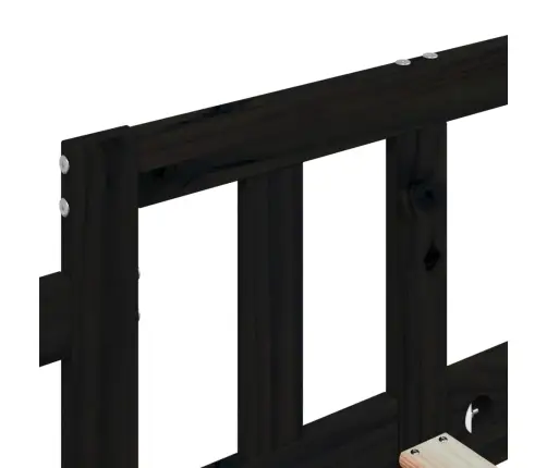 Päevavoodi, Must, 90 X 190 cm Männipuit