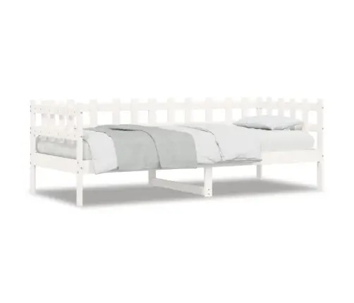 Päevavoodi Ilma Madratsita, Valge, 80 X 200 cm Männipuit