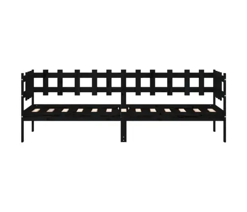 Dīvāngulta, Melna, 80X200 Cm, Priedes Masīvkoks Vidaxl