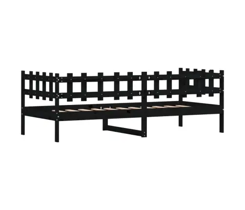 Dīvāngulta, Melna, 80X200 Cm, Priedes Masīvkoks Vidaxl