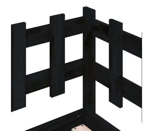 Dīvāngulta, Melna, 80X200 Cm, Priedes Masīvkoks Vidaxl