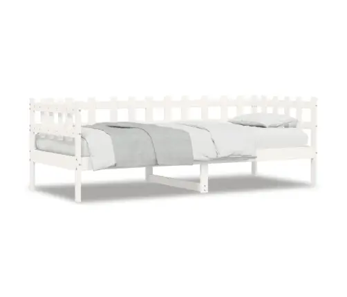 Lova Be Čiužinio, Balta, 90X200cm Pušies Medienos Masyvas