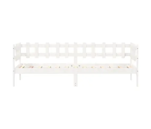 Lova Be Čiužinio, Balta, 90X200cm Pušies Medienos Masyvas