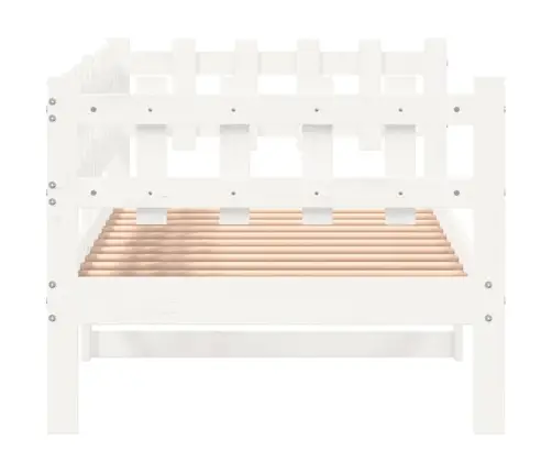 Lova Be Čiužinio, Balta, 90X200cm Pušies Medienos Masyvas