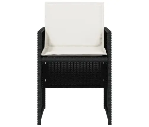 Dārza Krēsli, 4 Gab., Ar Matračiem, Pe Rotangpalma, Melni Vidaxl