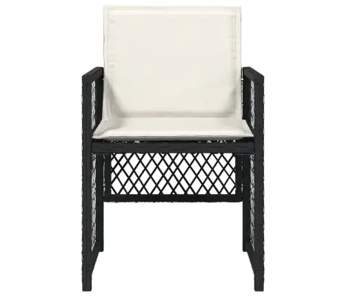 Dārza Krēsli, 4 Gab., Ar Matračiem, Pe Rotangpalma, Melni Vidaxl