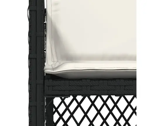 Dārza Krēsli, 4 Gab., Ar Matračiem, Pe Rotangpalma, Melni Vidaxl