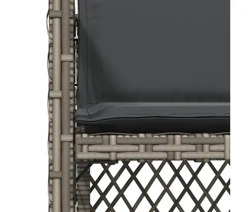 Dārza Krēsli Ar Matračiem, 4 Gab., Pelēka Pe Rotangpalma Vidaxl