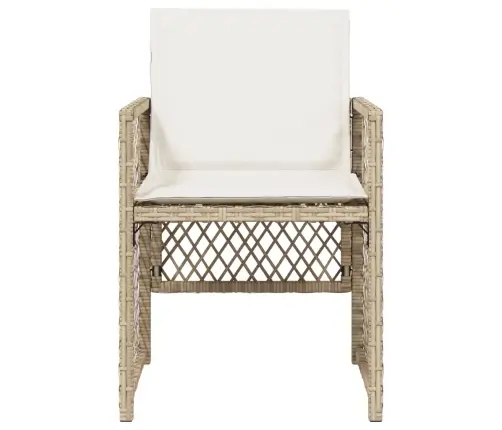 Dārza Krēsli Ar Matračiem, 4 Gab., Bēša Pe Rotangpalma Vidaxl