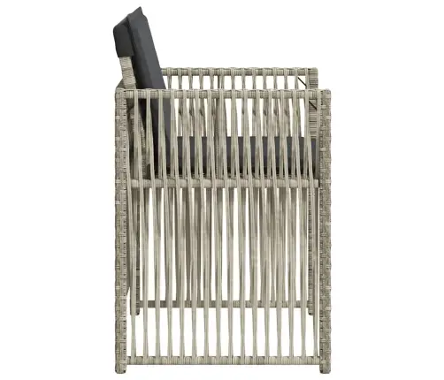 Dārza Krēsli Ar Matračiem, 4 Gab., Gaiši Pelēka Pe Rotangpalma Vidaxl Dārza Krēsli Ar Matračiem, 4 Gab., Gaiši Pelēka Pe Rotangpalma Vidaxl