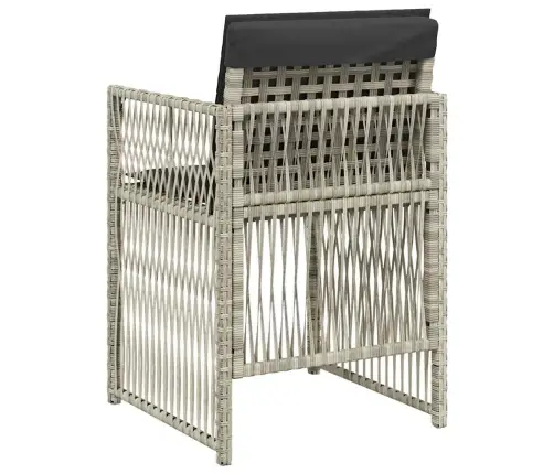 Dārza Krēsli Ar Matračiem, 4 Gab., Gaiši Pelēka Pe Rotangpalma Vidaxl Dārza Krēsli Ar Matračiem, 4 Gab., Gaiši Pelēka Pe Rotangpalma Vidaxl