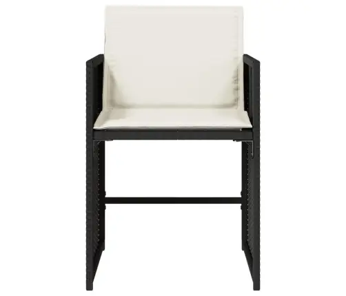 Dārza Krēsli, 4 Gab., Ar Matračiem, Pe Rotangpalma, Melni Vidaxl