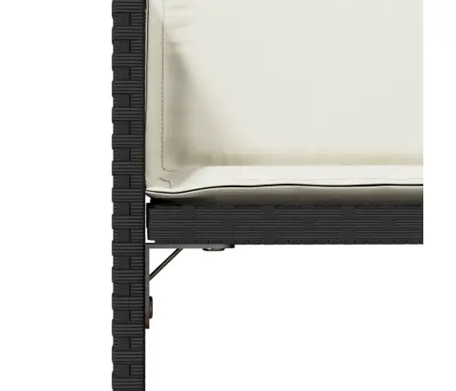 Dārza Krēsli, 4 Gab., Ar Matračiem, Pe Rotangpalma, Melni Vidaxl