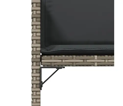 Sodo Kėdės Su Pagalvėlėmis, 4Vnt., Pilkos Spalvos, Poliratanas