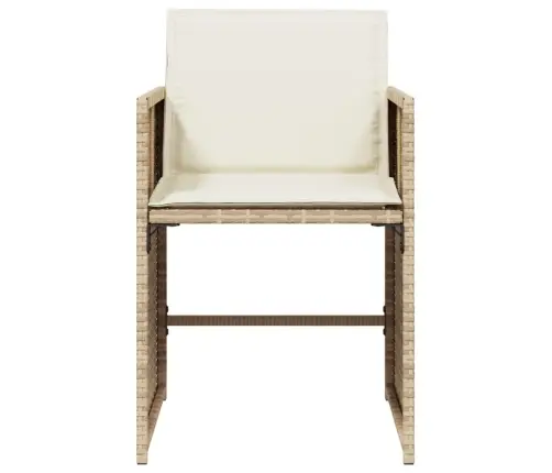 Dārza Krēsli Ar Matračiem, 4 Gab., Bēša Pe Rotangpalma Vidaxl