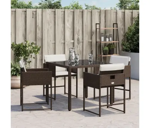 Dārza Krēsli, 4 Gab., Ar Matračiem, Pe Rotangpalma, Brūni Vidaxl