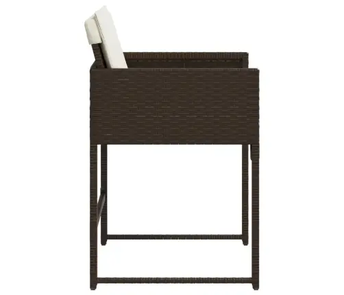 Dārza Krēsli, 4 Gab., Ar Matračiem, Pe Rotangpalma, Brūni Vidaxl