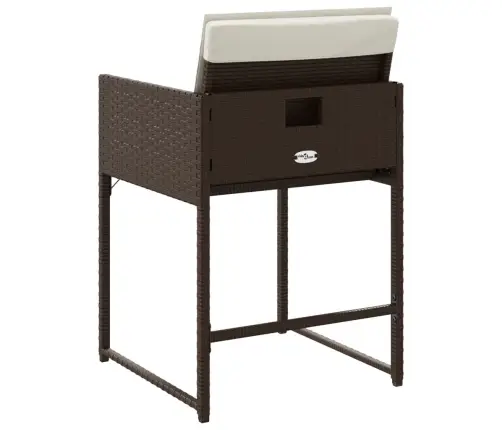 Dārza Krēsli, 4 Gab., Ar Matračiem, Pe Rotangpalma, Brūni Vidaxl