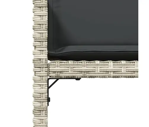 Dārza Krēsli Ar Matračiem, 4 Gab., Gaiši Pelēka Pe Rotangpalma Vidaxl