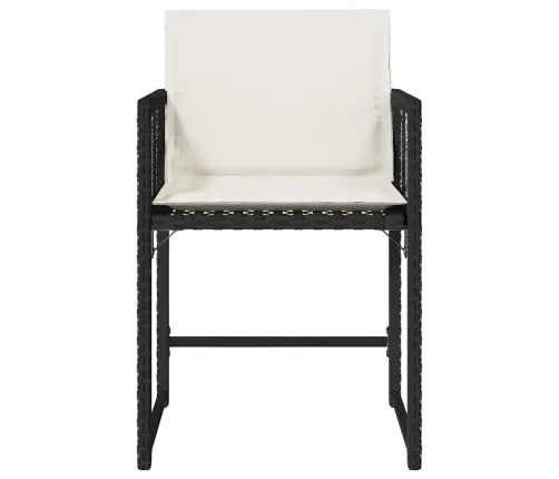 Dārza Krēsli, 4 Gab., Ar Matračiem, Pe Rotangpalma, Melni Vidaxl Dārza Krēsli, 4 Gab., Ar Matračiem, Pe Rotangpalma, Melni Vidaxl