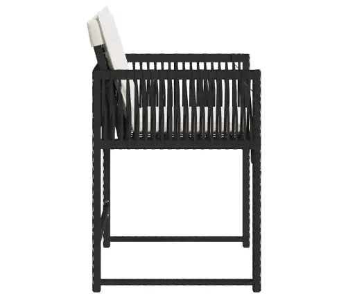 Dārza Krēsli, 4 Gab., Ar Matračiem, Pe Rotangpalma, Melni Vidaxl Dārza Krēsli, 4 Gab., Ar Matračiem, Pe Rotangpalma, Melni Vidaxl