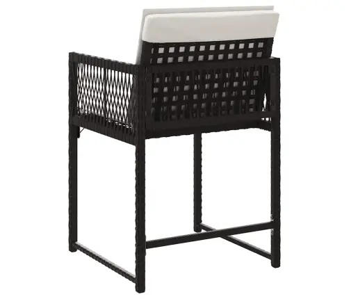 Dārza Krēsli, 4 Gab., Ar Matračiem, Pe Rotangpalma, Melni Vidaxl Dārza Krēsli, 4 Gab., Ar Matračiem, Pe Rotangpalma, Melni Vidaxl