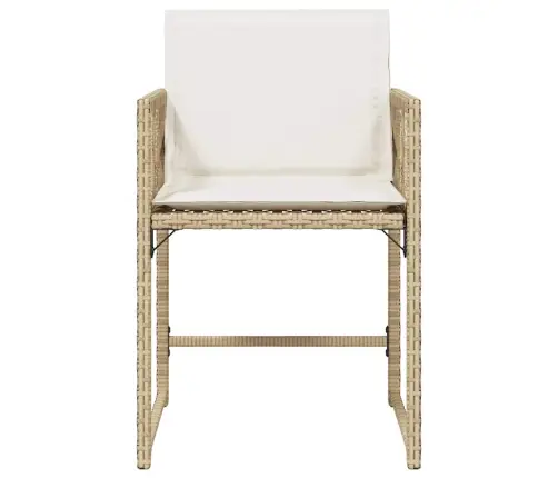 Dārza Krēsli Ar Matračiem, 4 Gab., Bēša Pe Rotangpalma Vidaxl